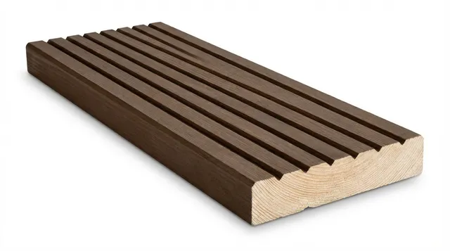 Террасная доска PHL 28 x 145 | пропитанная коричневая, grooved